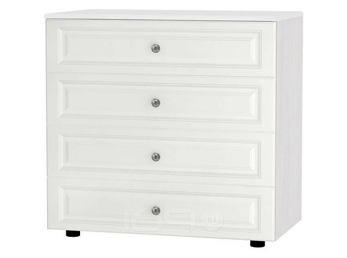 Комод Прага КМ-721 с 4-мя ящиками Белое дерево