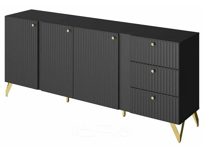 Комод RENO КД-1 (фасад) Чёрный