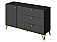Комод RENO КД-3 (фасад) Чёрный
