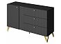 Комод RENO КД-3 (фасад) Чёрный