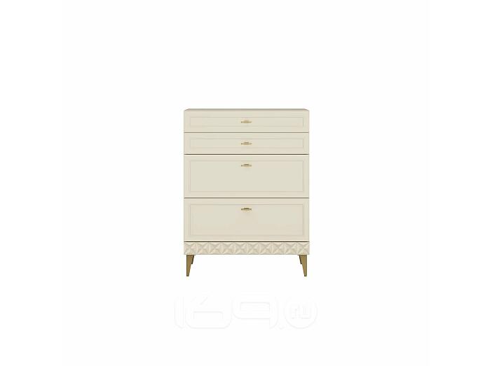 Марион Комод 16.249 Слоновая кость С341 PE, Слоновая кость 6898 ПВХ, Белый PE шагрень