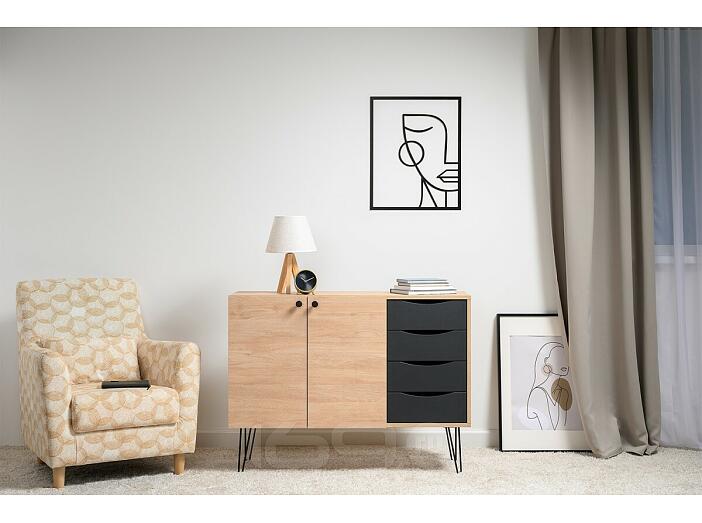 Брюс Комод 16.233 Battle rock FSC Santiago, Черный  0190 PE, Кварц Блэк 129 ПВХ