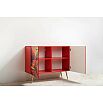 Кармин Комод 16.230.03 Красный PE D4070, Белый PE шагрень