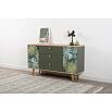 Маттиас Комод 16.245 Дымчатый Зеленый K521, Гикори Рокфорд Натуральный KO86 PW, Белый PE шагрень