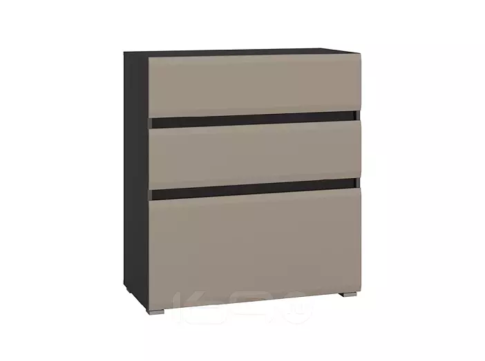 Сидней Комод 16.231.03 Антрацит 0164, Веллюто Капучино AG 707 ПВХ