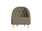 Кресло Амиса Корфу 03 кант Микровельвет Бежевый