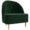 Кресло Амиса Велюр Зелёный/Коричневый Кресло Амиса Велюр Зелёный/Коричневый
