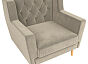 Кресло Брайтон Люкс Микровельвет Бежевый