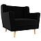 Кресло Брайтон Микровельвет Чёрный