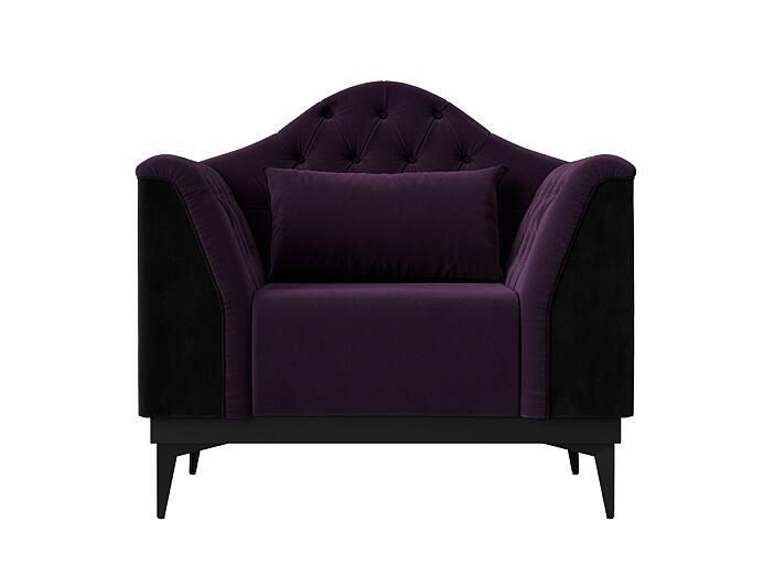 Кресло Флорида велюр фиолетовый черный 