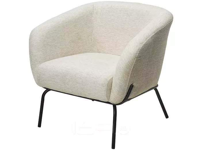 Кресло HARPER Modica-040 бежево-белый, ткань / черный каркас