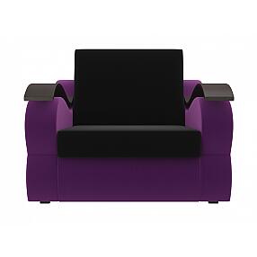 Кресло-кровать Меркурий Микровельвет Черный Фиолетовый