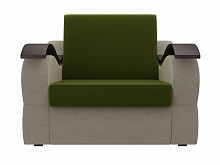 Кресло-кровать Меркурий Микровельвет Зеленый/Бежевый