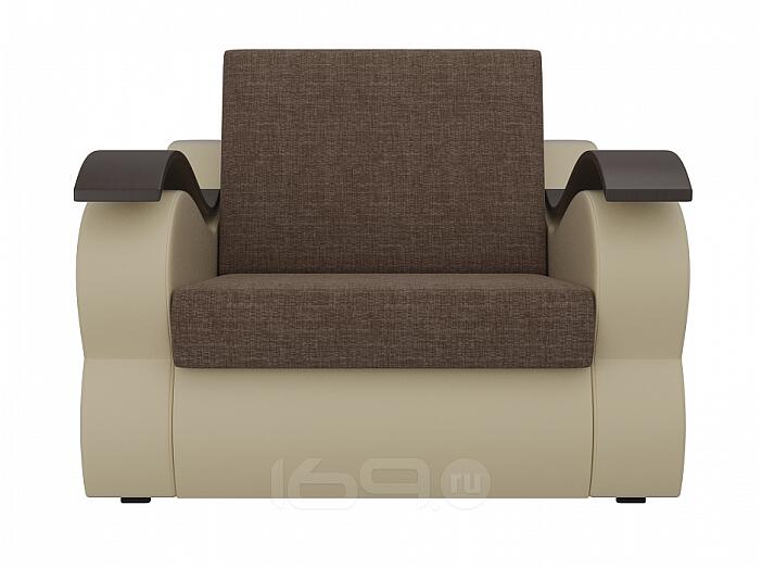 Кресло-кроватьМеркурий Рогожка Коричневый Экокожа Бежевый
