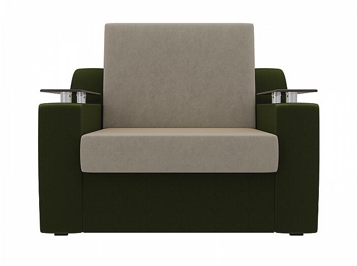 Кресло-кровать Сенатор Микровельвет Бежевый Зеленый