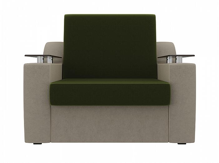 Кресло-кровать Сенатор Микровельвет Зеленый Бежевый