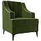 Кресло Марк Микровельвет Зелёный/Бежевый