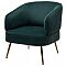 Кресло MUSSELS BLUVEL-78 зеленый, велюр / золотой каркас