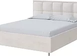 Кровать Chessy велюр лофти лён 1600x2000, изголовье мягкое