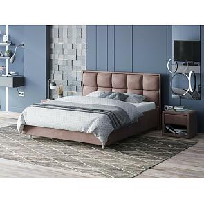 Кровать Chessy велюр ultra горячий шоколад 1200x2000, изголовье мягкое