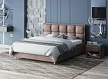 Кровать Chessy велюр ultra горячий шоколад 1200x2000, изголовье мягкое