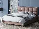 Кровать Chessy велюр ultra горячий шоколад 1400x2000, изголовье мягкое