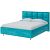Кровать Chessy велюр лофти лазурь 2000x2000, изголовье мягкое