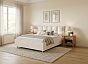 Кровать Chessy велюр лофти лён 900x2000, изголовье мягкое