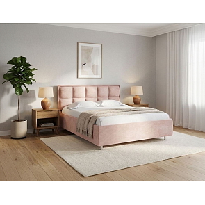 Кровать Chessy велюр лофти мокко 1200x2000, изголовье мягкое