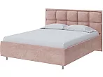 Кровать Chessy велюр лофти мокко без П/М 180x200, без ортопедического основания, изголовье мягкое