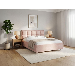 Кровать Chessy велюр лофти мокко 900x2000, изголовье мягкое