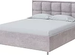 Кровать Chessy велюр лофти серый 1800x2000, изголовье мягкое