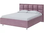 Кровать Chessy велюр лофти слива без П/М 160x200, без ортопедического основания, изголовье мягкое
