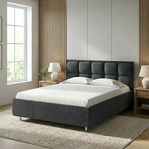 Кровать Chessy без основания Teddy 021 Древесный уголь 80-200