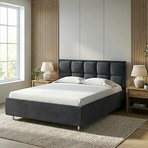 Кровать Chessy без основания Teddy 021 Древесный уголь 90-200