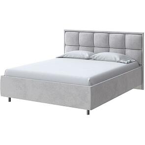 Кровать Chessy велюр teddy 022 стальной 1200x2000, изголовье мягкое