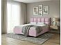 Кровать Chessy велюр teddy 027 розовый фламинго 1200x2000, изголовье мягкое