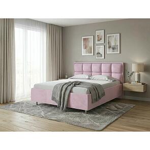 Кровать Chessy велюр teddy 027 розовый фламинго 1200x2000, изголовье мягкое