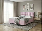 Кровать Chessy велюр teddy 027 розовый фламинго без П/М 120x200, без ортопедического основания, изголовье мягкое