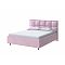 Кровать Chessy велюр teddy 027 розовый фламинго без подъёмного механизма 1400x2000, без ортопедического основания, изголовье мягкое