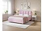 Кровать Chessy велюр teddy 027 розовый фламинго 800x2000, изголовье мягкое