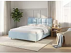 Кровать Chessy велюр teddy 028 морозная свежесть без П/М 120x200, без ортопедического основания, изголовье мягкое