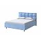 Кровать Chessy велюр teddy 311 небесно-голубой без подъёмного механизма 1400x2000, без ортопедического основания, изголовье мягкое