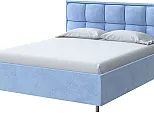 Кровать Chessy велюр teddy 311 небесно-голубой 1600x2000, изголовье мягкое