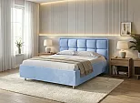 Кровать Chessy велюр teddy 311 небесно-голубой 800x2000, изголовье мягкое