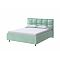 Кровать Chessy велюр teddy 337 мятный без подъёмного механизма 2000x2000, без ортопедического основания, изголовье мягкое