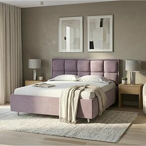 Кровать Chessy велюр ultra сливовый 1200x2000, изголовье мягкое