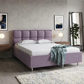 Кровать Chessy велюр ultra сливовый 1400x2000, изголовье мягкое