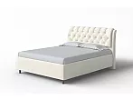 Кровать Chester Tall велюр лофти лён без П/М 180x200, без ортопедического основания, изголовье мягкое
