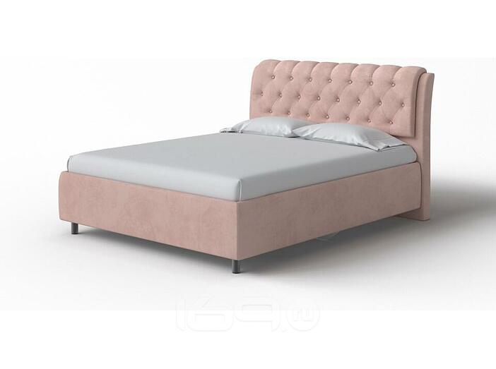 Кровать Chester Tall велюр teddy 014 шоколадный бисквит 1600x2000, изголовье мягкое